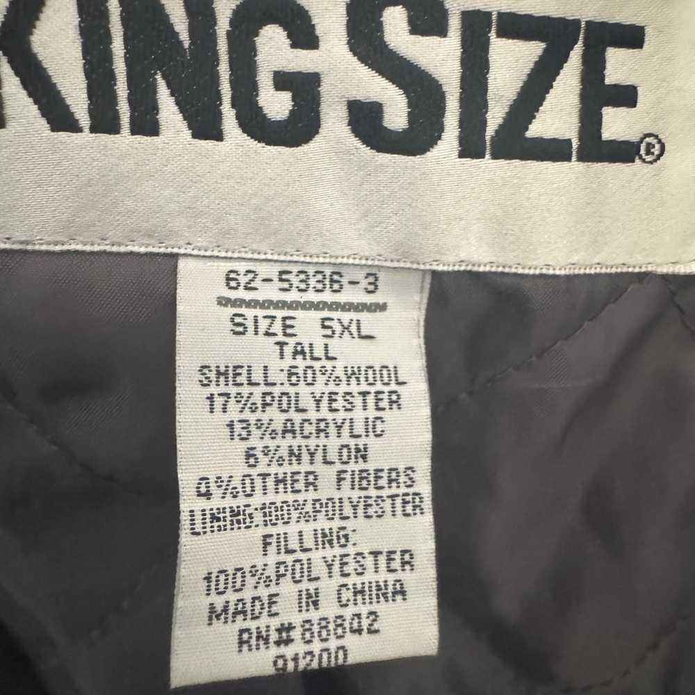 Men big and tall over coat size 5X grey - Picture 2 of 2